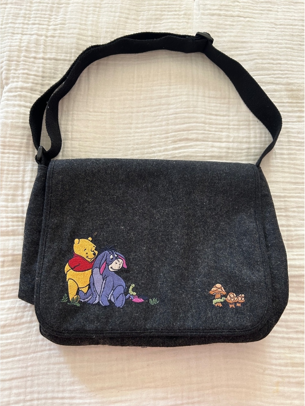 Disney wool blend messenger bag eeyore Winnie the Pooh